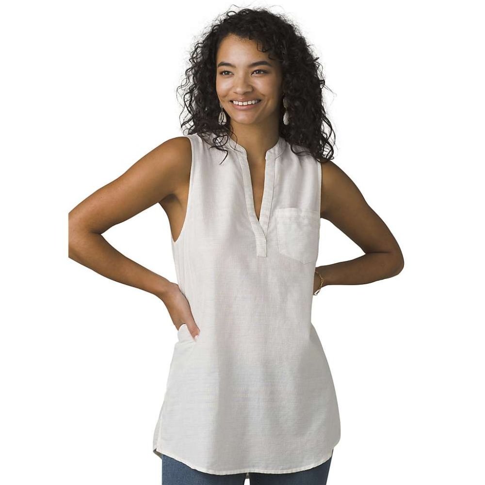Prana Women's Emery Run Tunic - Small - Soft White Stripe NWT